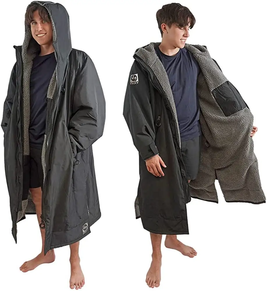 Textile de maison chine capuchon de bain chaud surdimensionné séchage rapide manteau imperméable changement Robe coupe-vent Surf Poncho natation parka