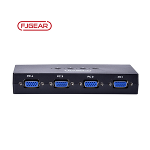 FJ-401UK Fjgear <strong>4</strong> Port Desktop <strong>Kvm</strong> <strong>Switch</strong> Usb2.0 1920*1080 <strong>4</strong> <strong>Input</strong> <strong>1</strong> <strong>Output</strong> Support Usb Vga/keyboard/mouse/etc.