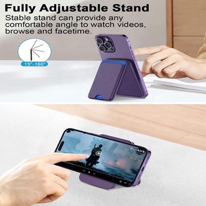 适用于iPhone手机壳磁性支架皮革卡套通用钱包卡套 - Product Image 6