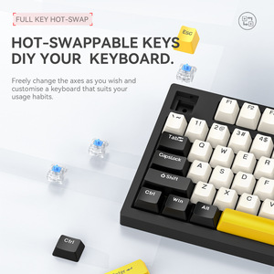 Teclado mecánico de 98 teclas RGB Retroiluminación dinámica N Tecla Rollover NKRO Tecla completa Intercambio en caliente Diseño ergonómico para jugadores - Product Image 6