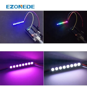 8 bit 2812 RGB LED Stick 8 X 2812B 5050 colori RGB modulo LED driver integrati per Ardu Raspber Pi ESP32
