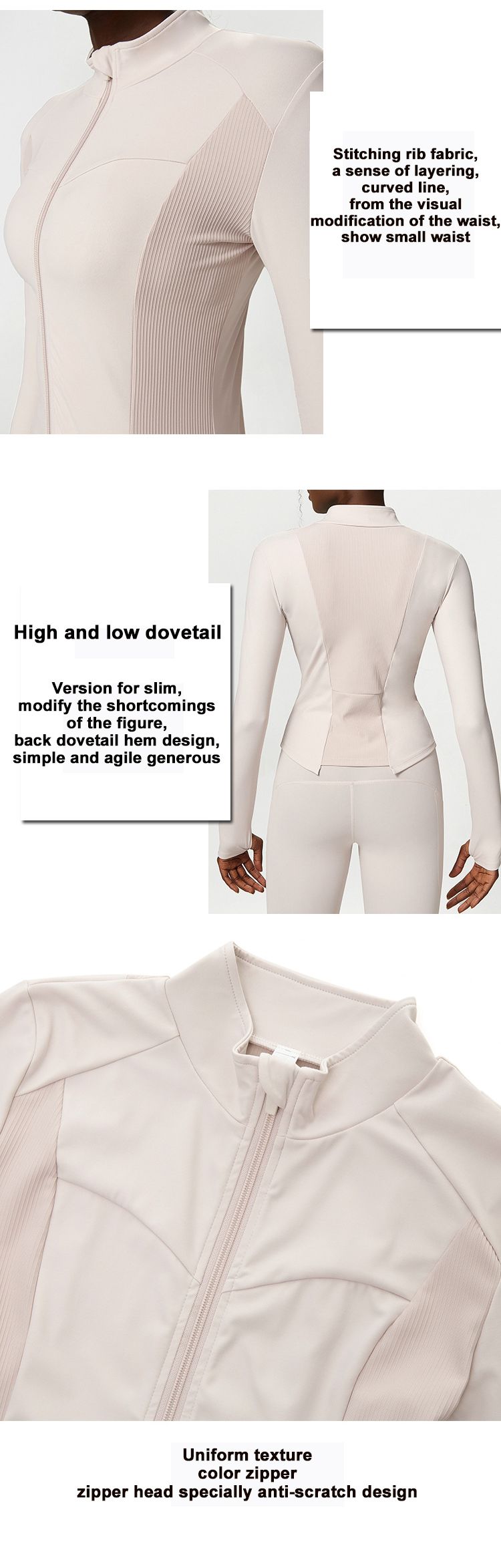 High Collar Fitness Long Sleeve Wear Set Zipper Running Jacket Yoga Pants With Pockets Leggings For Women 2pcs Workout Clothing