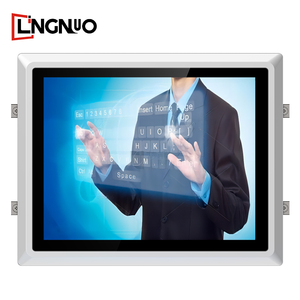 Tablet PC de pantalla ancha industrial de 17 pulgadas, PC de panel integrado todo en uno con Windows, admite entrada de alimentación de amplio rango para uso comercial HD