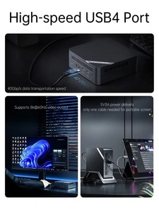 2023 nuovo MINISFORUM UM773 Lite AMD Ryzen7 Radeon 680M 8 core CPU DDR5 64GB RAM Computer Desktop Bilgisayar Windows11 Pro Gamin - Product Image 5