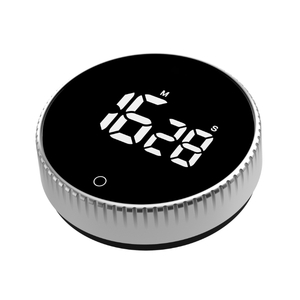 キッチン学習ストップウォッチ用D13ラウンド磁気デジタルタイマー大型LEDディスプレイカウンターロータリーホワイトLEDタイマー