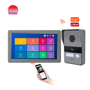 Control de aplicación Tuya de 2 cables, pantalla de botón táctil de 7 pulgadas, sistema de intercomunicación de vídeo para teléfono inteligente para Villa, último modelo de Material metálico - Product Image 1