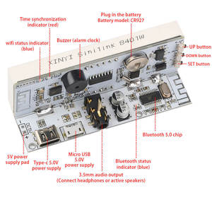 WiFi Timer Clock Modul BT Audio Player Automatische Uhr DIY Digital Electronic Clock Wireless Network Timer - Product Image 4