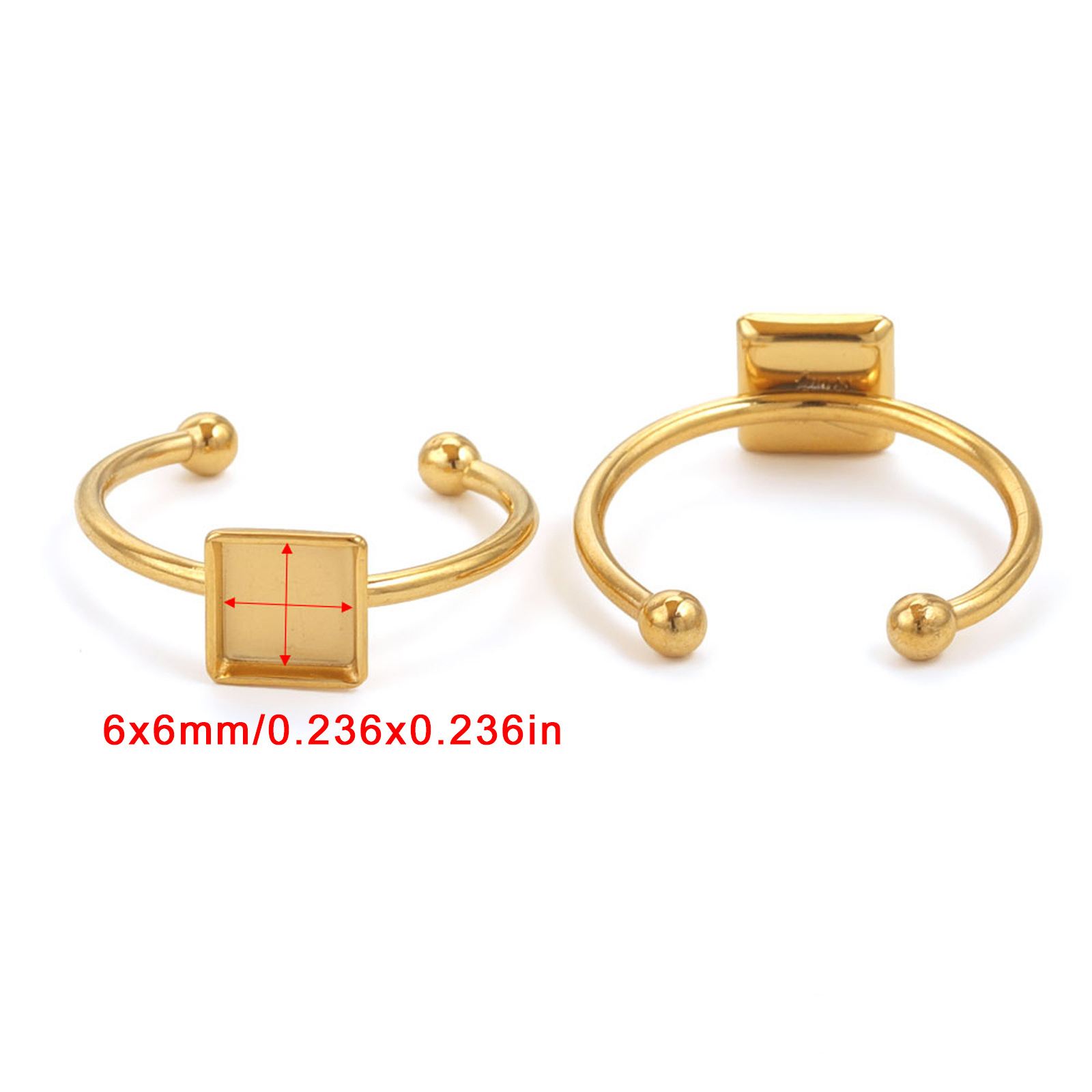 Gold-Square6mm