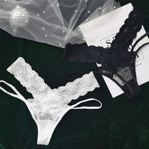 Women's Sexy Low Waist Lace Polka-Dot G-<strong>String</strong> Thong Panties Tempting Adult Version With Heart-Shape Hip <strong>Design</strong> Solid <strong>Patterns</strong> - Product Image 6