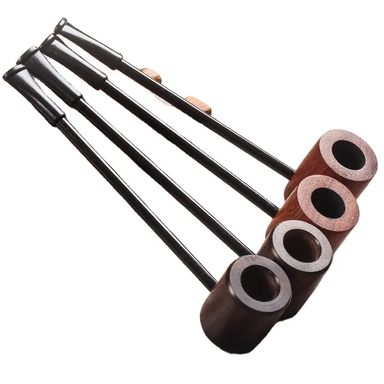Portable Men's Red Sandalwood Popeye Straight Solid Wood Tobacco Pipe for Smoking Grass Durable Design