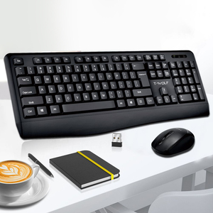 Factory Service Waterproof Ergonomics Wireless 104 Keys <strong>Keyboard</strong> Mouse Set Office PC <strong>Computer</strong> Typewriter Notebook Desktop Use