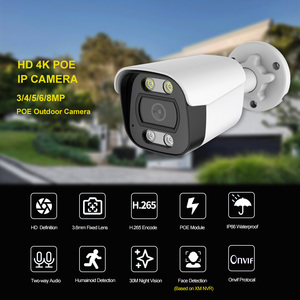 8MP 4k智能户外安全子弹IP摄像机智能监控运动检测广角双向音频闭路电视摄像机 - Product Image 5