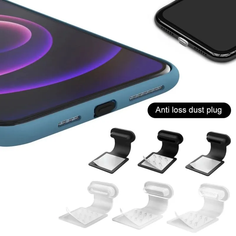 Pelindung ponsel antidebu, silikon Mirco tipe-c colokan Port, penutup pelindung ponsel Anti debu untuk iphone samsung