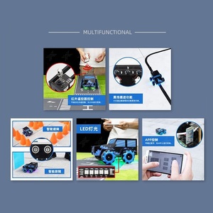 Smart Car Robot Kit Programmierung Ausbildung Verfolgung Ultraschall Hindernis vermeidung Offroad-Roboter auto Kompatibel mit Arduino UNO