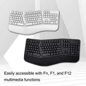 Có Thể Sạc Lại 105-Key 2.4G Không Dây Ergonomic Bàn Phím Chia Bàn Phím Với Đệm Cổ Tay Phần Còn Lại Với Lòng Bàn Tay Phần Còn Lại Các Phím Đa Phương Tiện - Product Image 2