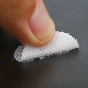 Cuadrados redondos troquelados transparentes Nylon Autoadhesivo Gancho y puntos de bucle Cinta de Velcro ecológica para uso doméstico Círculo - Product Image 4