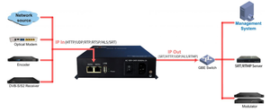 DEXIN NEP10 IP Gateway, SRT Receiver, SRT, HTTP, UDP , RTP, RTSP and HLS Gateway <strong>Protocol</strong> Convertor