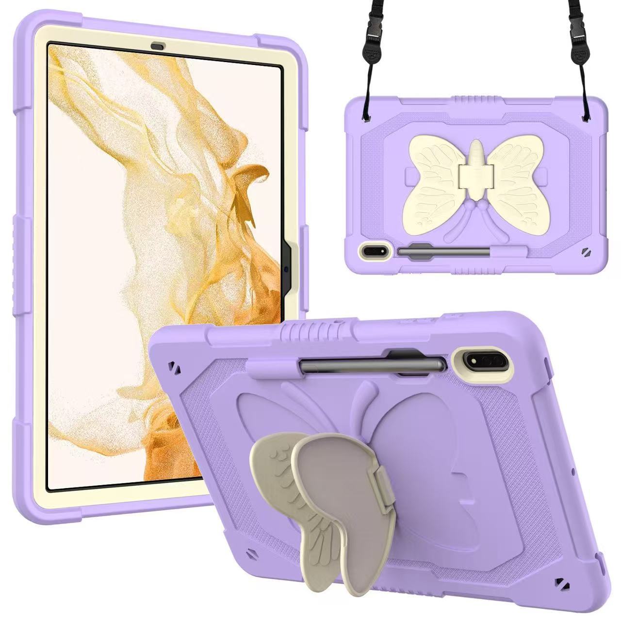 Purple+White butterfly Without shoulder straps