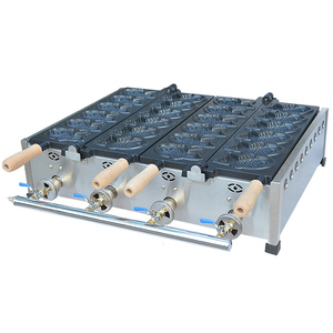 XEOLEO Taiyaki Machine Fish Shaped Waffle Machine Fish <strong>Cake</strong> <strong>Maker</strong> <strong>2</strong> Plates Fish Red Bean Waffle Machine Non-stick LPG Gas 6pcs*<strong>2</strong> - Product Image 1