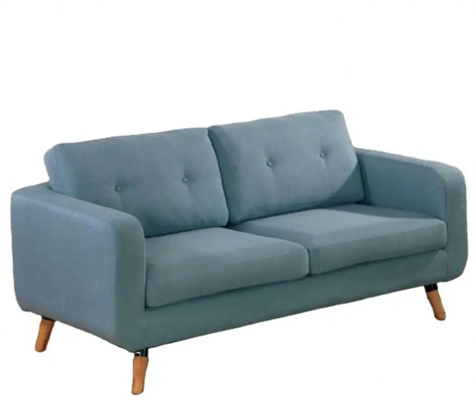 Moda y sofá simple de tela de nueva llegada contratada, sofá de sala de estar de alta calidad