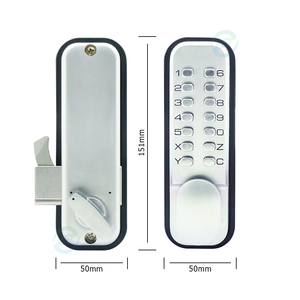 Zinc Alloy Silver Digital Push Button Mechanical Code Key Lock Home Hotel Aluminum Material Cloud Data WiFi Glass <strong>Entry</strong> Main