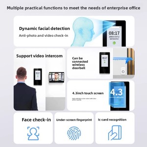 IP65 Waterproof and Dustproof Facial Recognition Proximity Card Time Attendance Access Control <strong>System</strong> WIth QR Code Scanner
