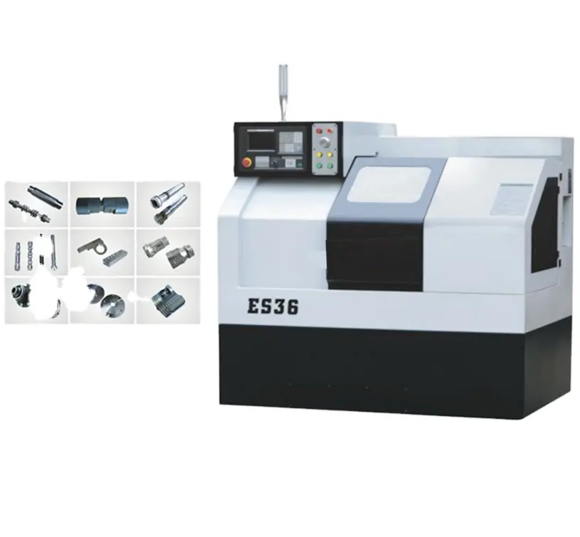 Torno CNC ES30, herramienta de máquina de riel de alambre, micro metal, barato