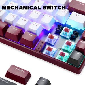 MOTOSPEED BK67 Bluetooth 5,0 Inalámbrico/Con Cable 67 Teclas RGB Retroiluminación Teclado Ordenador Portátil Gaming Teclado Mecánico - Product Image 4