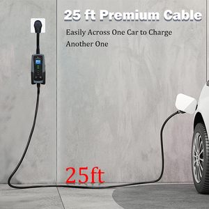 J1772-taşınabilir elektrikli araç şarjı-16 ila 40 Amp 240 Volt-25ft kablo-yükseltilmiş taşınabilir EV şarj kablosu daha hızlı şarj istasyonu - Product Image 6
