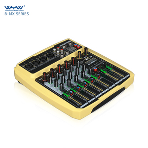 Professional <strong>6</strong> Channels Yellow Color <strong>Audio</strong> Mixer with Sound Card Usb <strong>Interface</strong> - Product Image 6