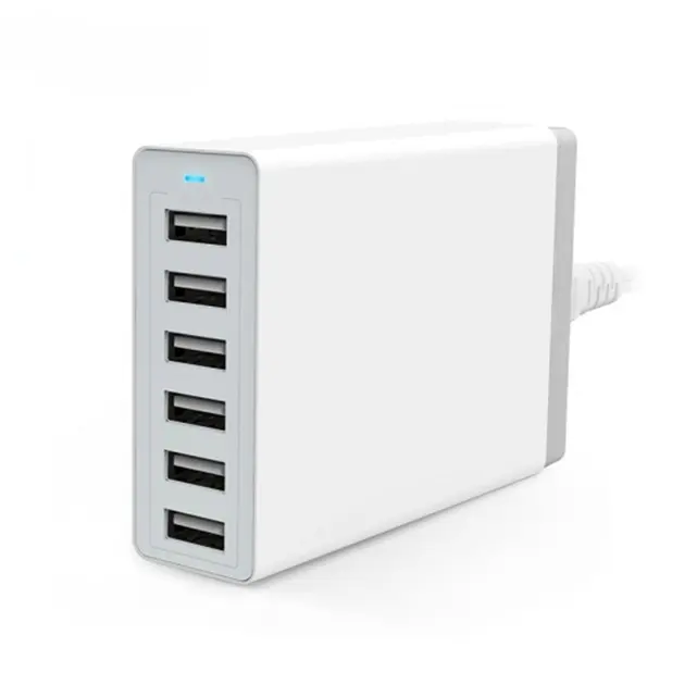 40W 50W 60W 5V 10A 6 Port akıllı çok Port seyahat hızlı aile ve USB şarj aleti kullanımı için şemsiye kurutucu şarj istasyonu