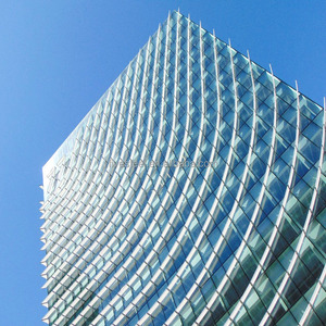 Edifici per uffici contemporanei specchio facciata rivestimento vetro isolato bastone sistema di parete di tenda - Product Image 6
