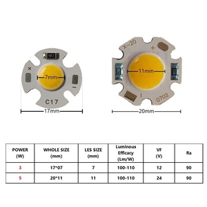 Sabit voltaj COB lambası kaynak 12V 24V RA90 DC12V/24V yüksek güç 3W-5WCOB lamba boncuk erik çiçeği dairesel kurulu COB LED - Product Image 3