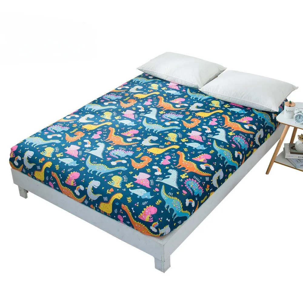 مصنع جملة ملاءات سرير الاطفال الكرتون 1.2M 1.5m مرتبة ضد الغبار مجموعات السرير يمكن تصميمها حسب الطلب