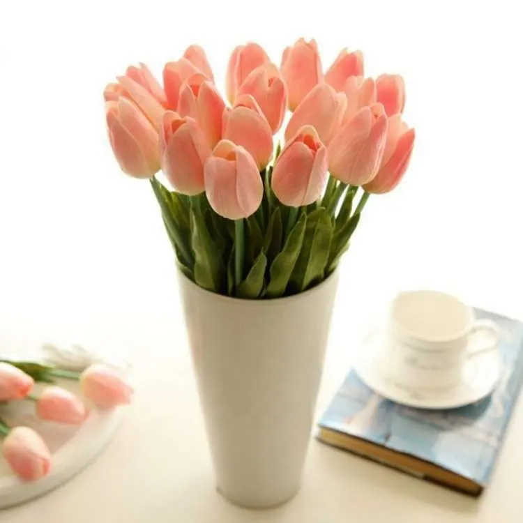 Tulipe Real Touch Bouquet Fleurs Pour Décorations De Mariage Printemps Pâques Home Party Supplie PU Fleurs De Tulipe Artificielles