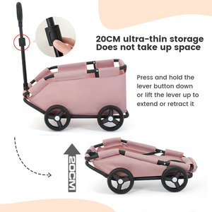 Роскошная легкая переносная 4 колеса маленькая коляска для домашних животных легкая прогулочная коляска для собак - Product Image 3