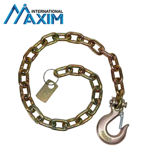 Trailer Safety <strong>Chain</strong> 5/<strong>16</strong>&quot; X 36&quot; with Clevis Slip Hook with Latch End Fitting - Trailer <strong>Chains</strong> with Hook for Towing - Product Image 1