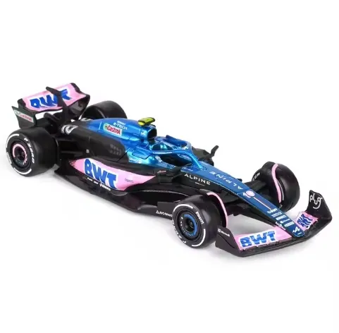 Alta calidad 1: 43 2023 Bwt Alpine #10 #31 fórmula F1 escala Metal coche juguete simulación aleación Diecast coche sin casco