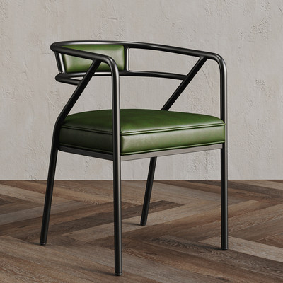 Pieds noirs-cuir vert foncé