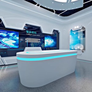 Shaped Science Technology Sense Sample Products Cabinet Creative Circular <strong>Center</strong> Island for Booth Exhibition Hall Customization - Product Image 4
