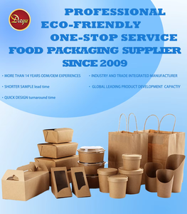 Özel Logo Kraft kağıt yemek kabı tek kullanımlık paket Fast Food ambalaj ekmek ve özel baskı ile çerezler için - Product Image 2