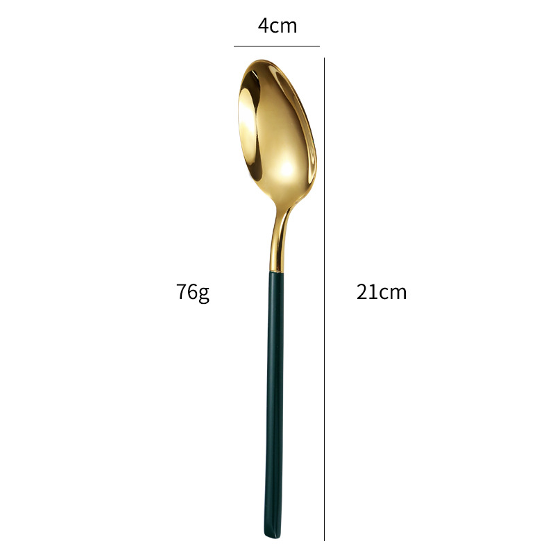 Cuillère de table en or vert