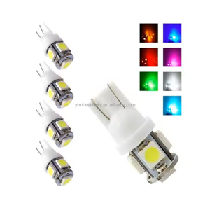 T10 5SMD Pinball <strong>LED</strong> Bulb AC/DC 6.3V <strong>0</strong>.<strong>5W</strong> <strong>LED</strong> Machine Light Bulb Lamp Non-ghosting Anti Flickering