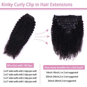 Uniky en kaliteli sınıf 10A üretici fiyat 100% doğal insan saçı atkı kinky kıvırcık seti klipsli postiş