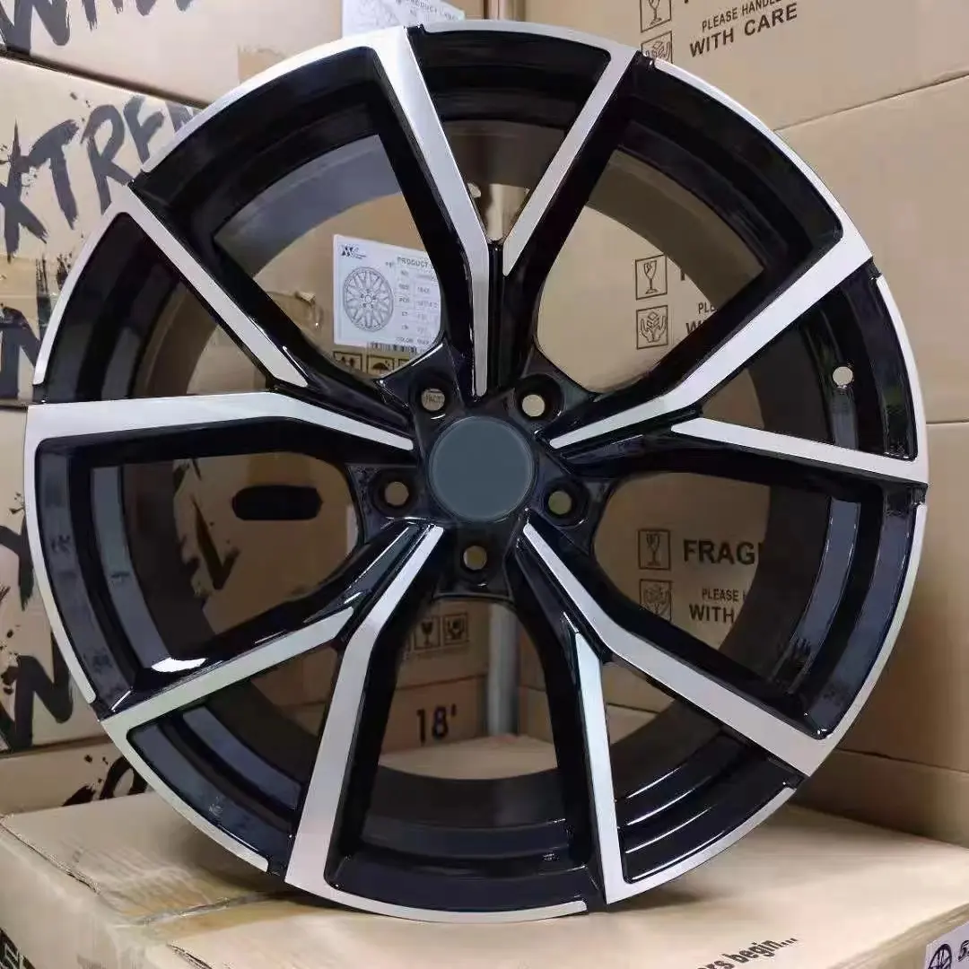 YQ di alta qualità 17 pollici 5 fori nero argento ruote 18 5x112 passeggero auto cerchione per VW Golf R