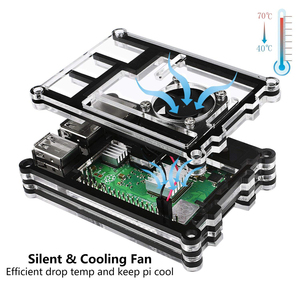 9 <strong>Layers</strong> Acrylic Box <strong>Raspberry</strong> <strong>Pi</strong> 3B+ Case with Cooling Fan Case For <strong>Raspberry</strong> <strong>Pi</strong> <strong>3</strong> Model B - Product Image 5