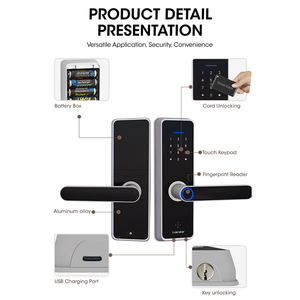Locstar seguridad inteligente control remoto contraseña electrónica Smart Home Zigbee Zwave cerradura de puerta
