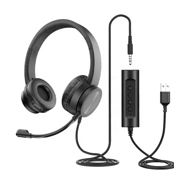 Auriculares con cable y micrófono para ordenador y teléfono móvil, audífonos de alta calidad, precio barato