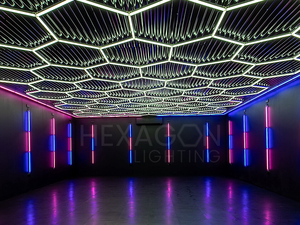 Lampada esagonale a Led per illuminazione Rgb del produttore professionale 2023 nuova luce per Night <span class=keywords><strong>Club</strong></span> con barra tubolare Rgb