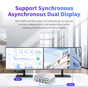 デュアルRJ45100 M/1000M 6 DB9 4 USB産業用ボックスPC制御組み込みファンレスコンピューターミニデスクトップ産業用ミニPC - Product Image 6